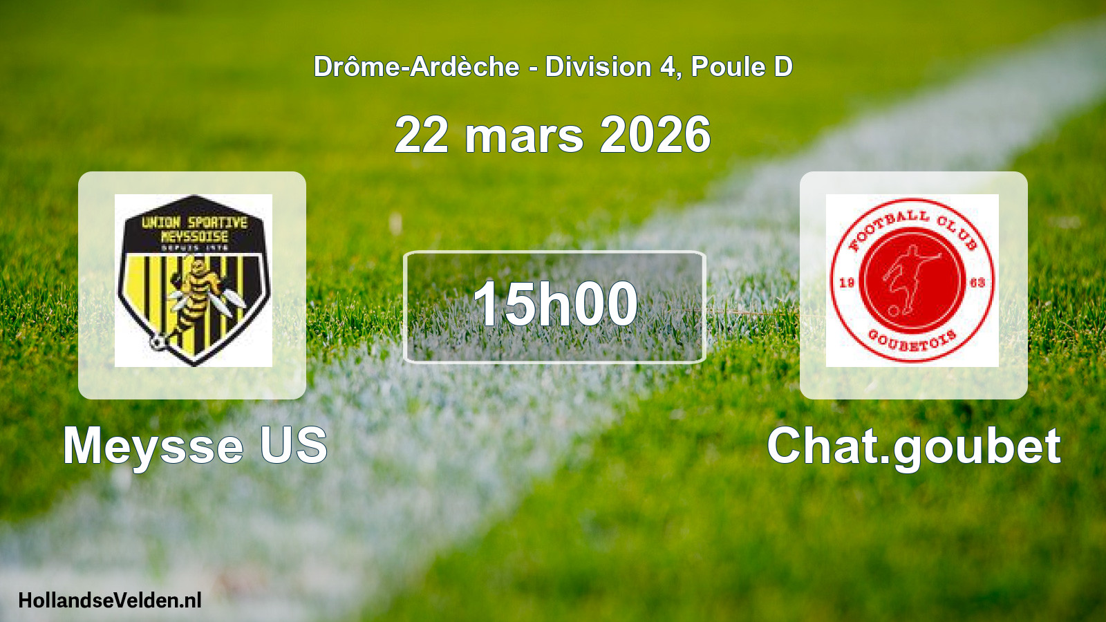 Geplande wedstrijd: Meysse US - Chat.goubet (22 maart 2026)