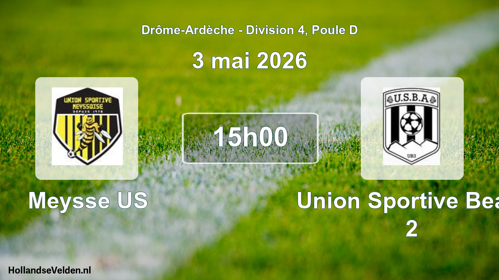 Geplande wedstrijd: Meysse US - Union Sportive Beauf 2 (3 mei 2026)