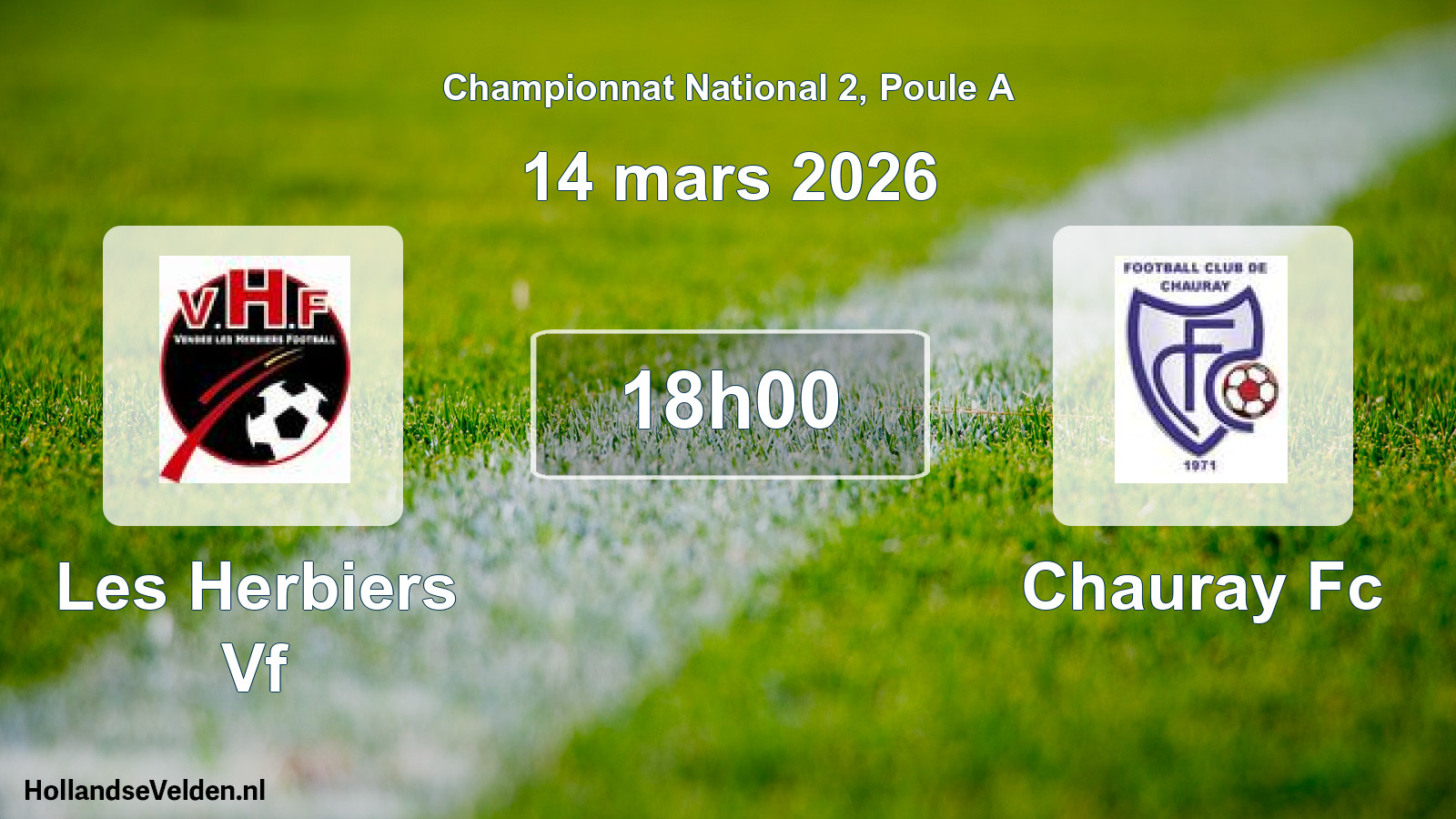 Geplande wedstrijd: Les Herbiers Vf - Chauray Fc (14 mars 2026)
