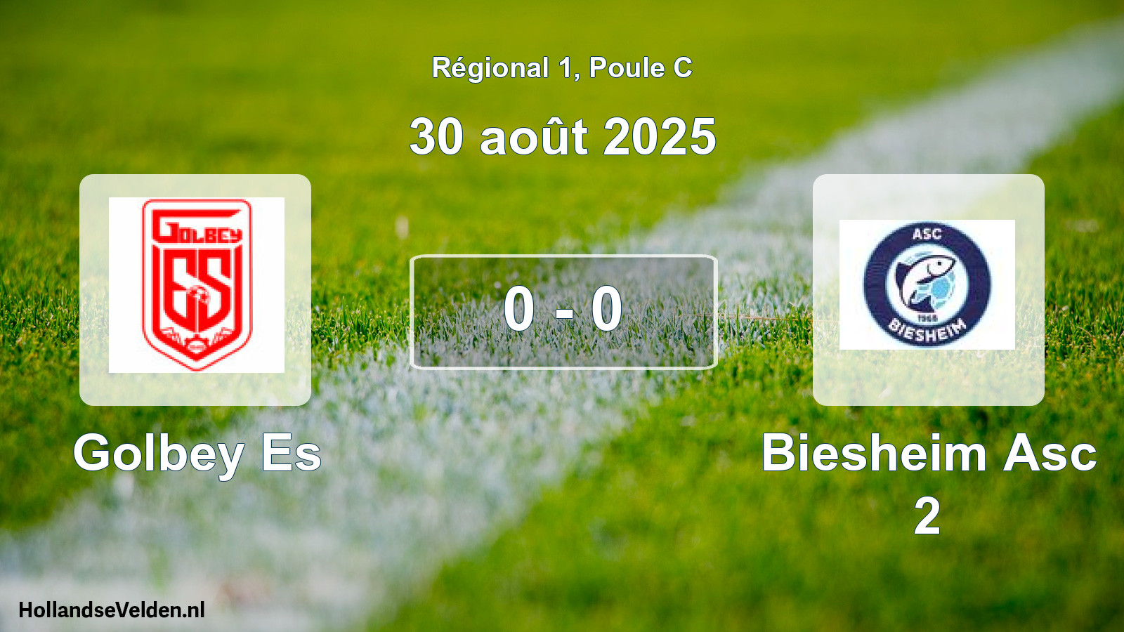 Gespeelde wedstrijd: Golbey Es - Biesheim Asc 2 0 - 0 (30 augustus 2025)