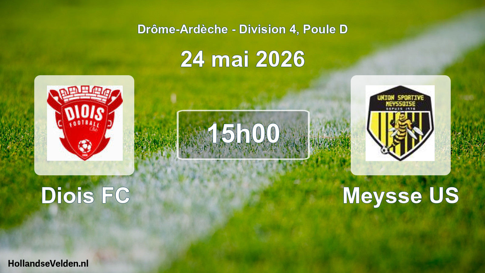 Geplande wedstrijd: Diois FC - Meysse US (24 mei 2026)