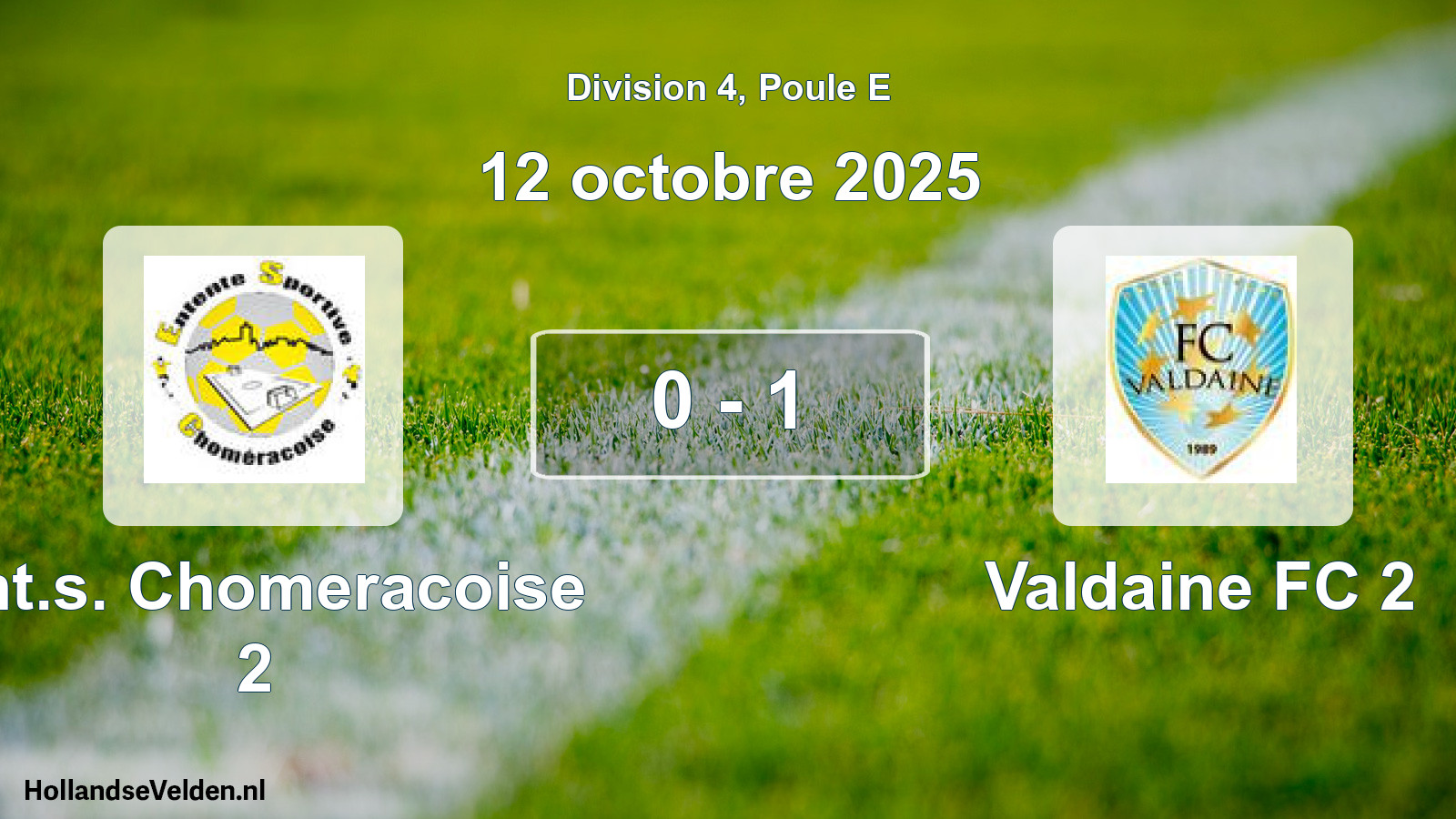 Total number of matches played: Ent.s. Chomeracoise 2 - Valdaine FC 2 0 - 1 (12 October 2025)