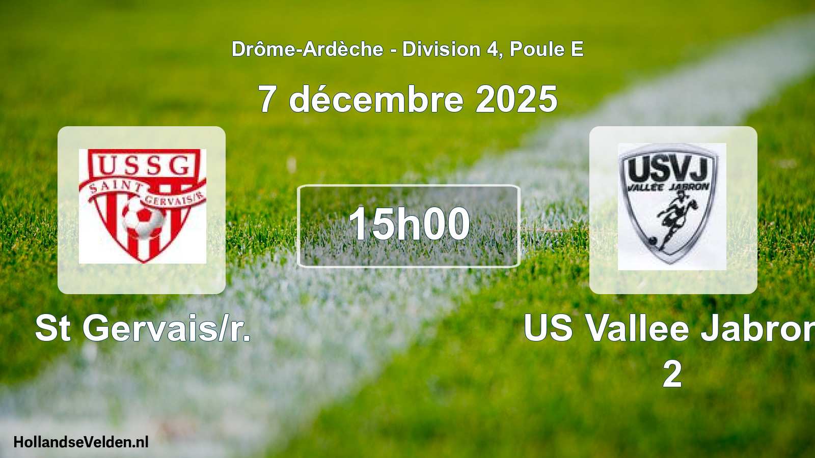 Scheduled Match: St Gervais/r. - US Vallee Jabron 2 (7 December 2025)
