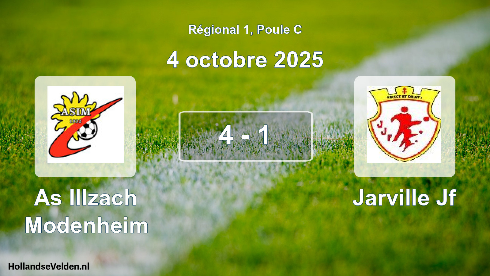 Gespeelde wedstrijd: As Illzach Modenheim - Jarville Jf 4 - 1 (4 octobre 2025)