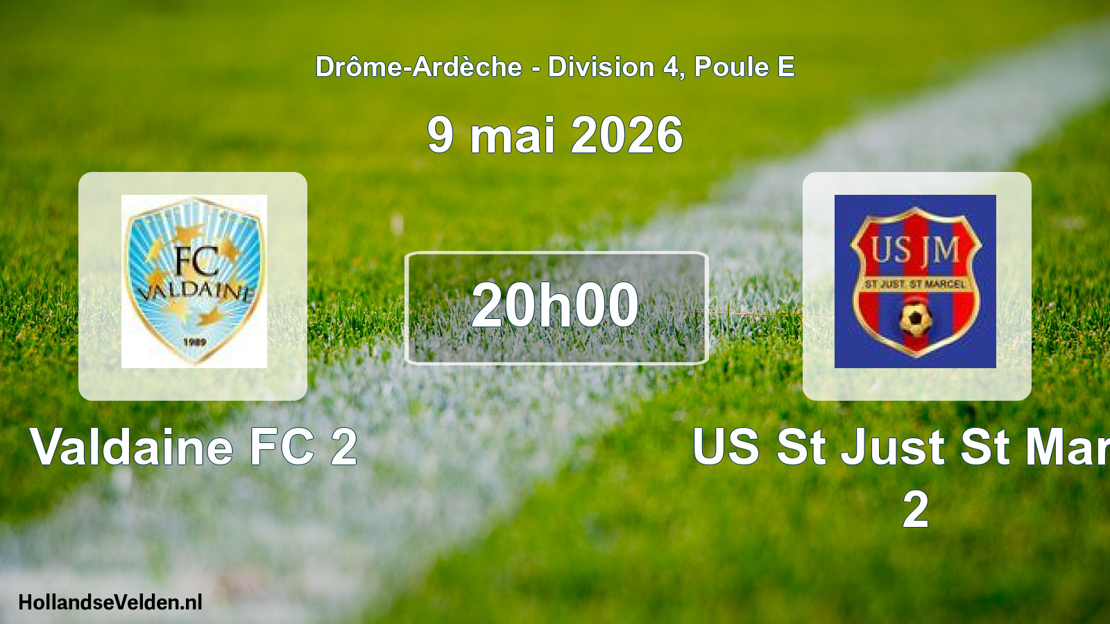 Scheduled Match: Valdaine FC 2 - US St Just St Marc 2 (9 May 2026)
