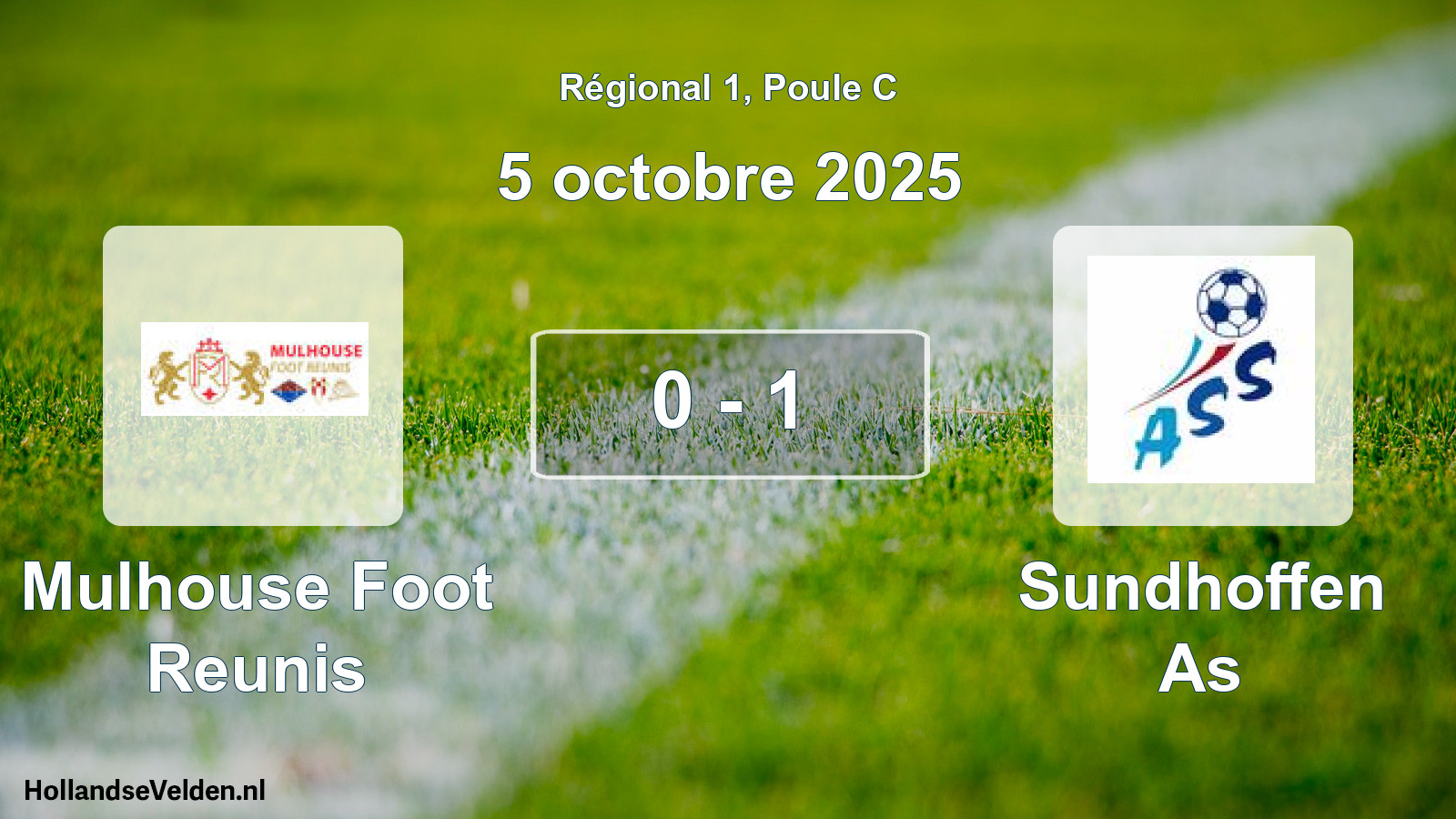 Total number of matches played: Mulhouse Foot Reunis - Sundhoffen As 0 - 1 (5 October 2025)