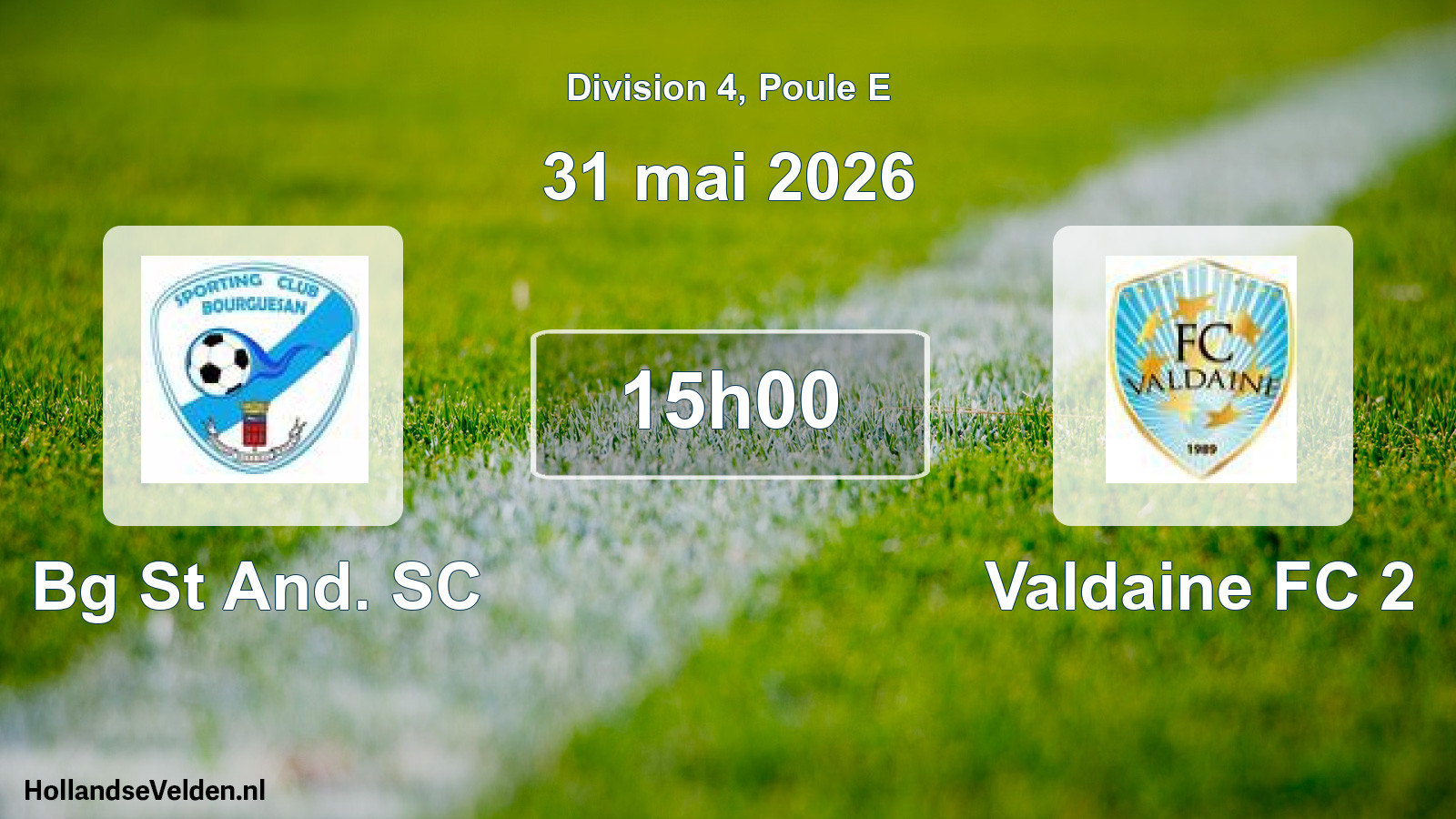 Scheduled Match: Bg St And. SC - Valdaine FC 2 (31 May 2026)