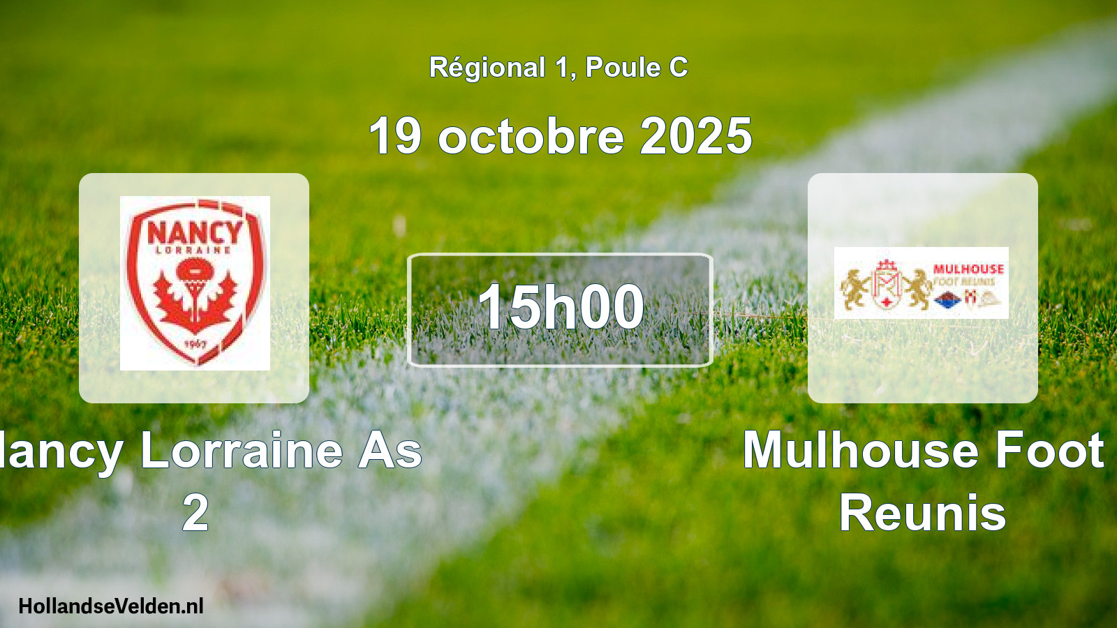 Geplande wedstrijd: Nancy Lorraine As 2 - Mulhouse Foot Reunis (19 octobre 2025)