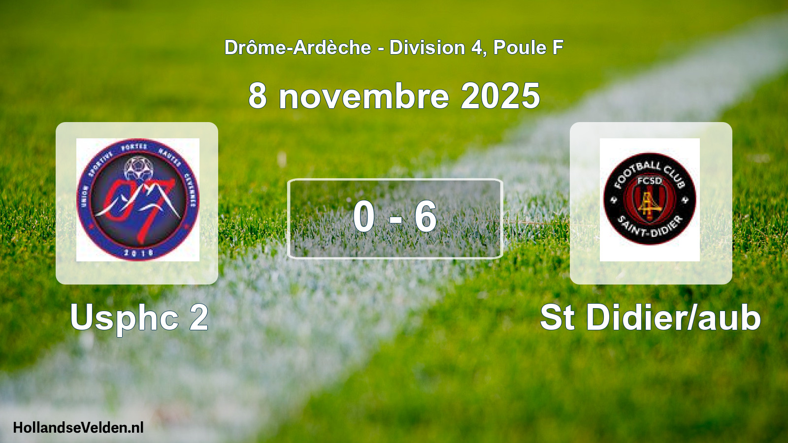 Gestaakte wedstrijd: Usphc 2 - St Didier/aub (8 november 2025)