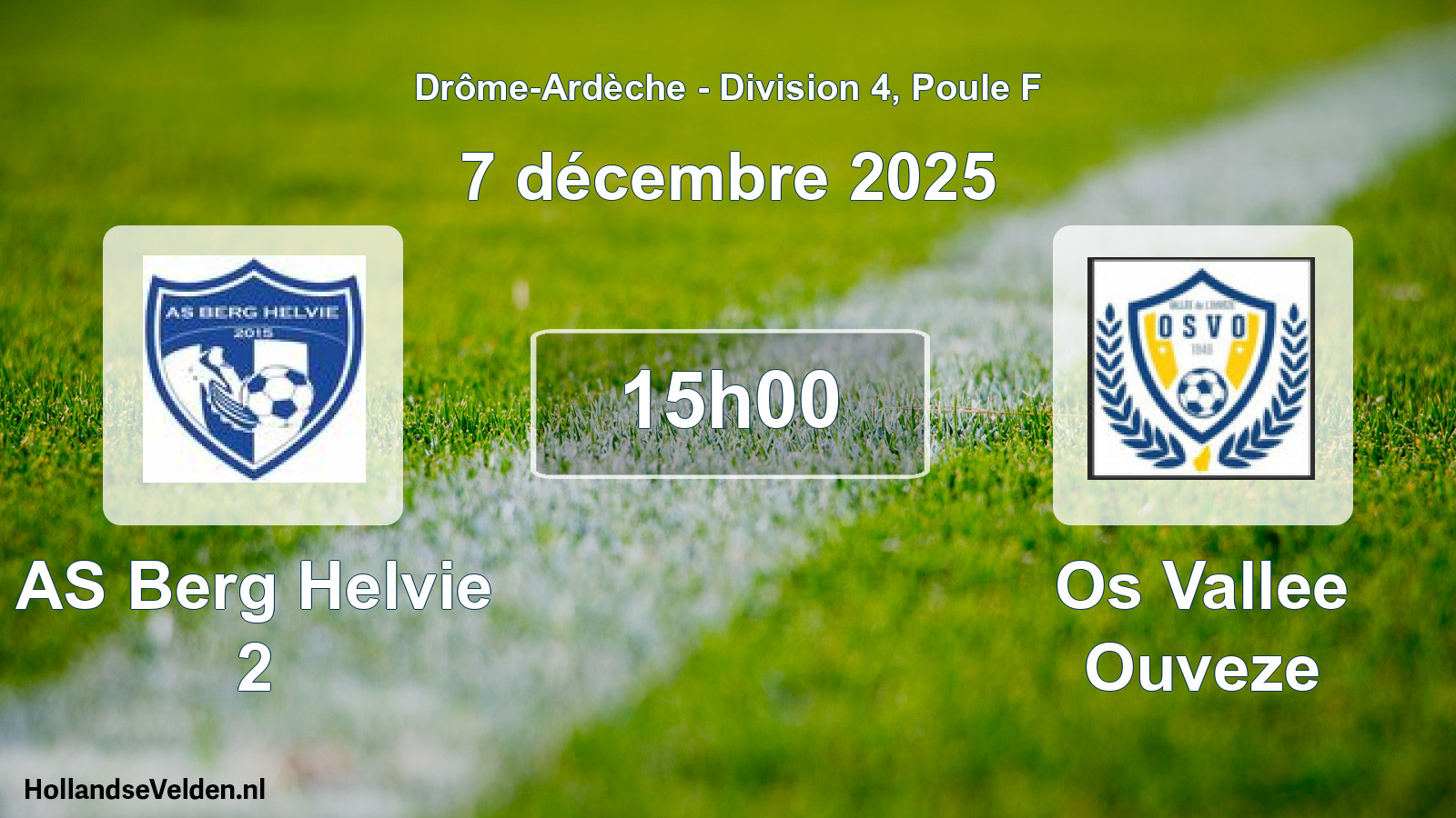 Geplande wedstrijd: AS Berg Helvie 2 - Os Vallee Ouveze (7 december 2025)
