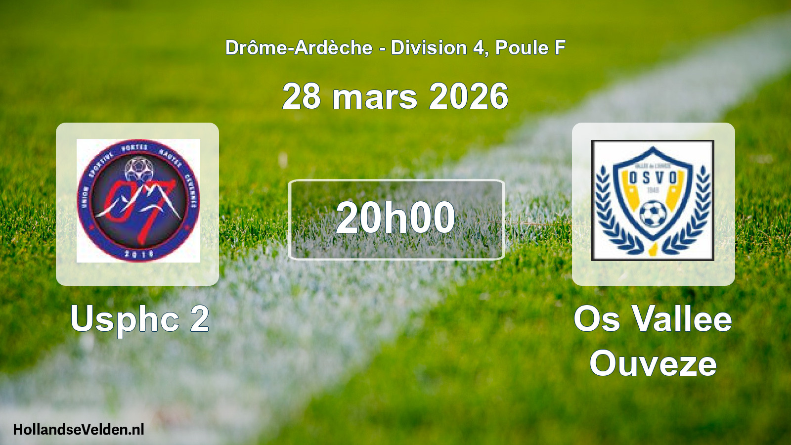 Geplande wedstrijd: Usphc 2 - Os Vallee Ouveze (28 maart 2026)