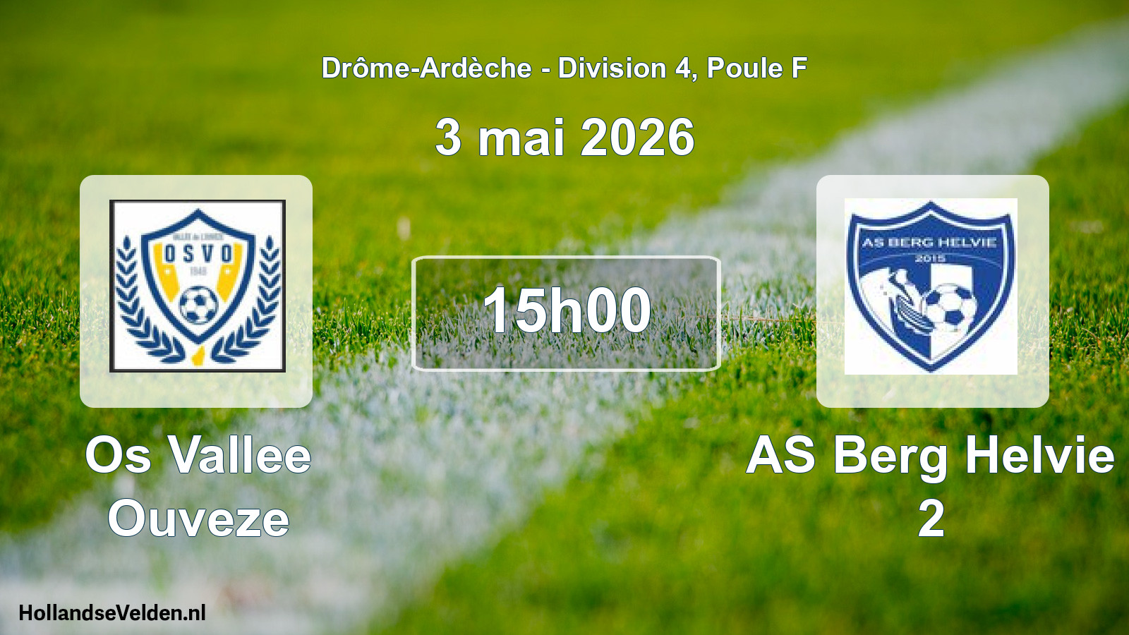 Geplande wedstrijd: Os Vallee Ouveze - AS Berg Helvie 2 (3 mei 2026)