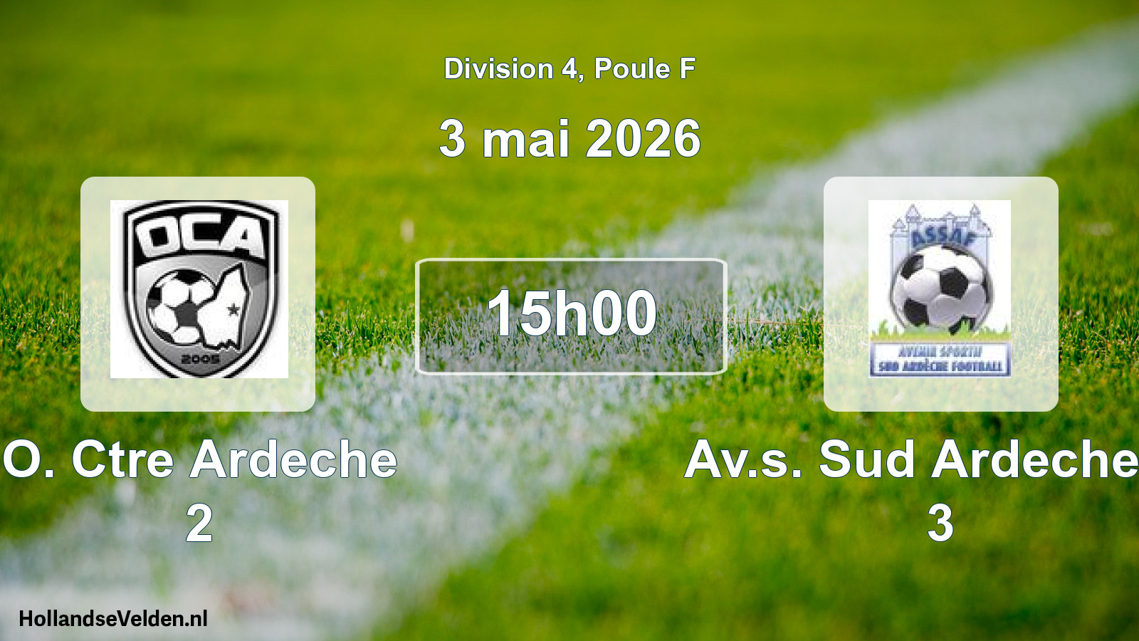 Scheduled Match: O. Ctre Ardeche 2 - Av.s. Sud Ardeche F. 3 (3 May 2026)