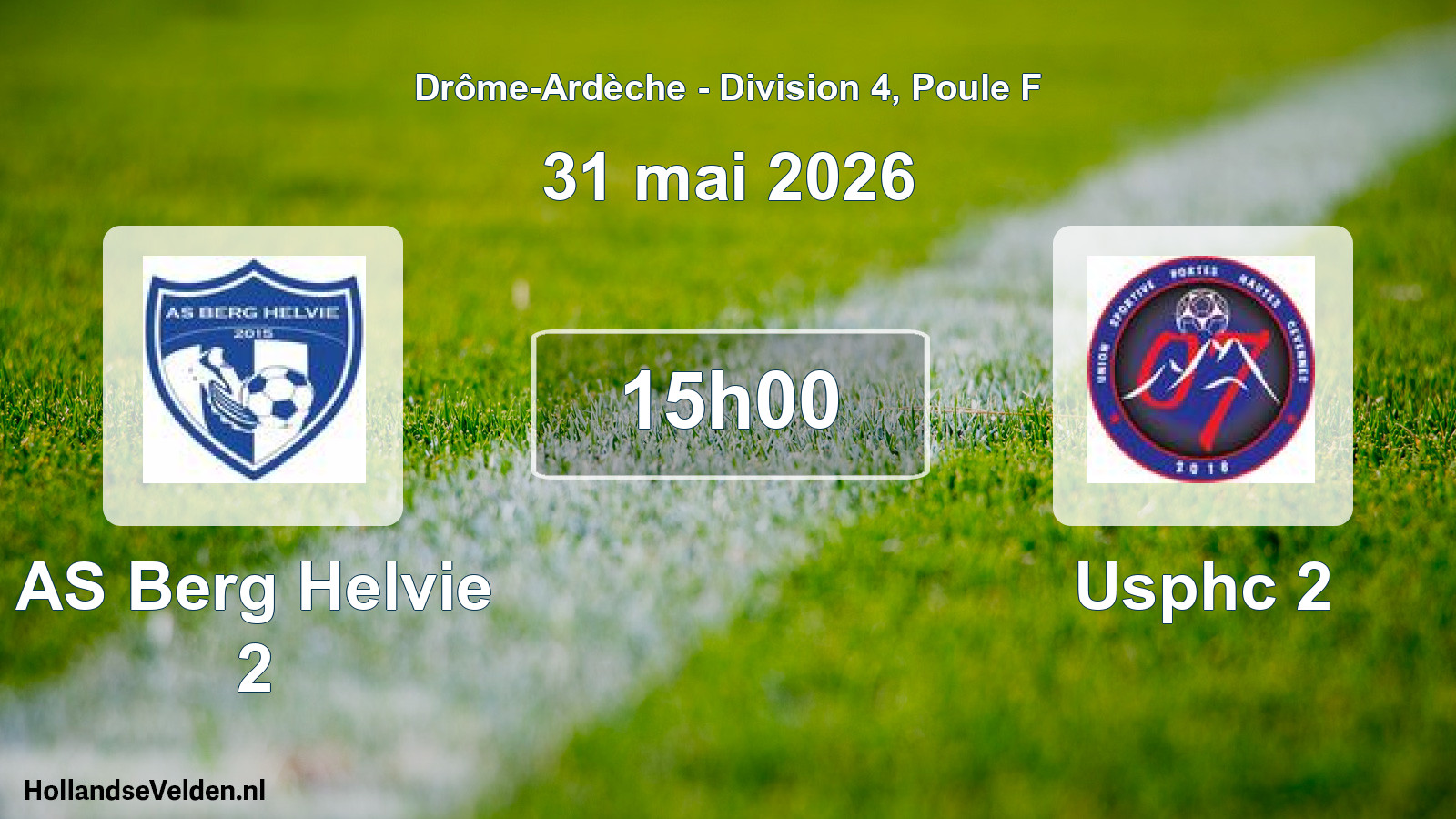 Geplande wedstrijd: AS Berg Helvie 2 - Usphc 2 (31 mei 2026)