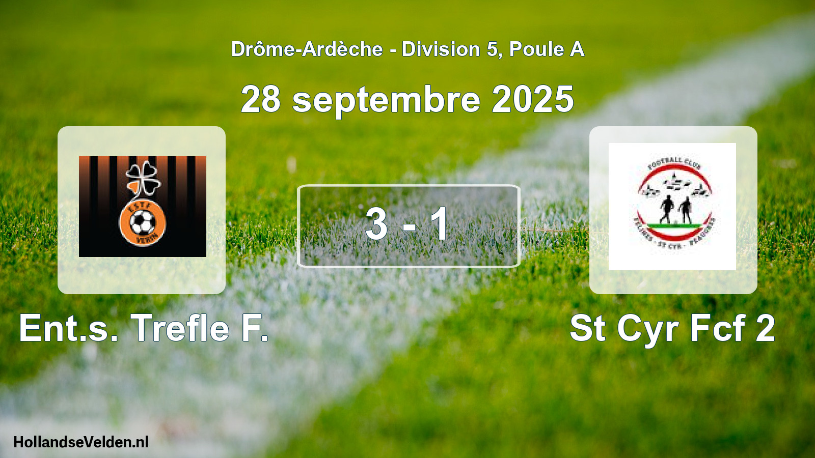 Gespeelde wedstrijd: Ent.s. Trefle F. - St Cyr Fcf 2 3 - 1 (28 september 2025)