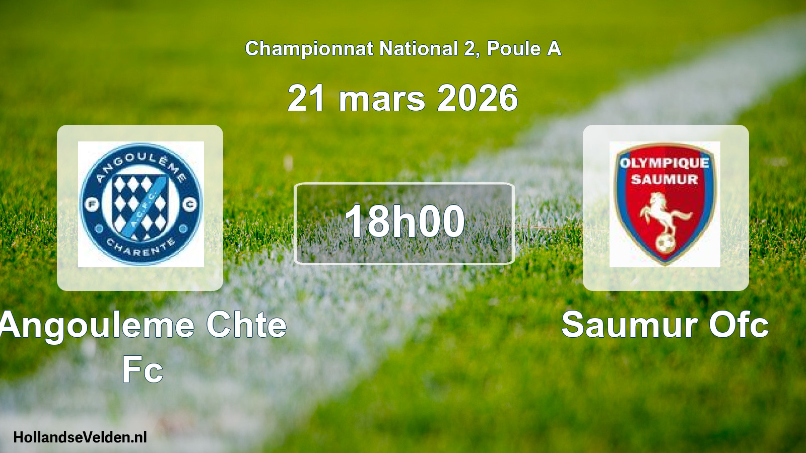 Geplande wedstrijd: Angouleme Chte Fc - Saumur Ofc (21 mars 2026)