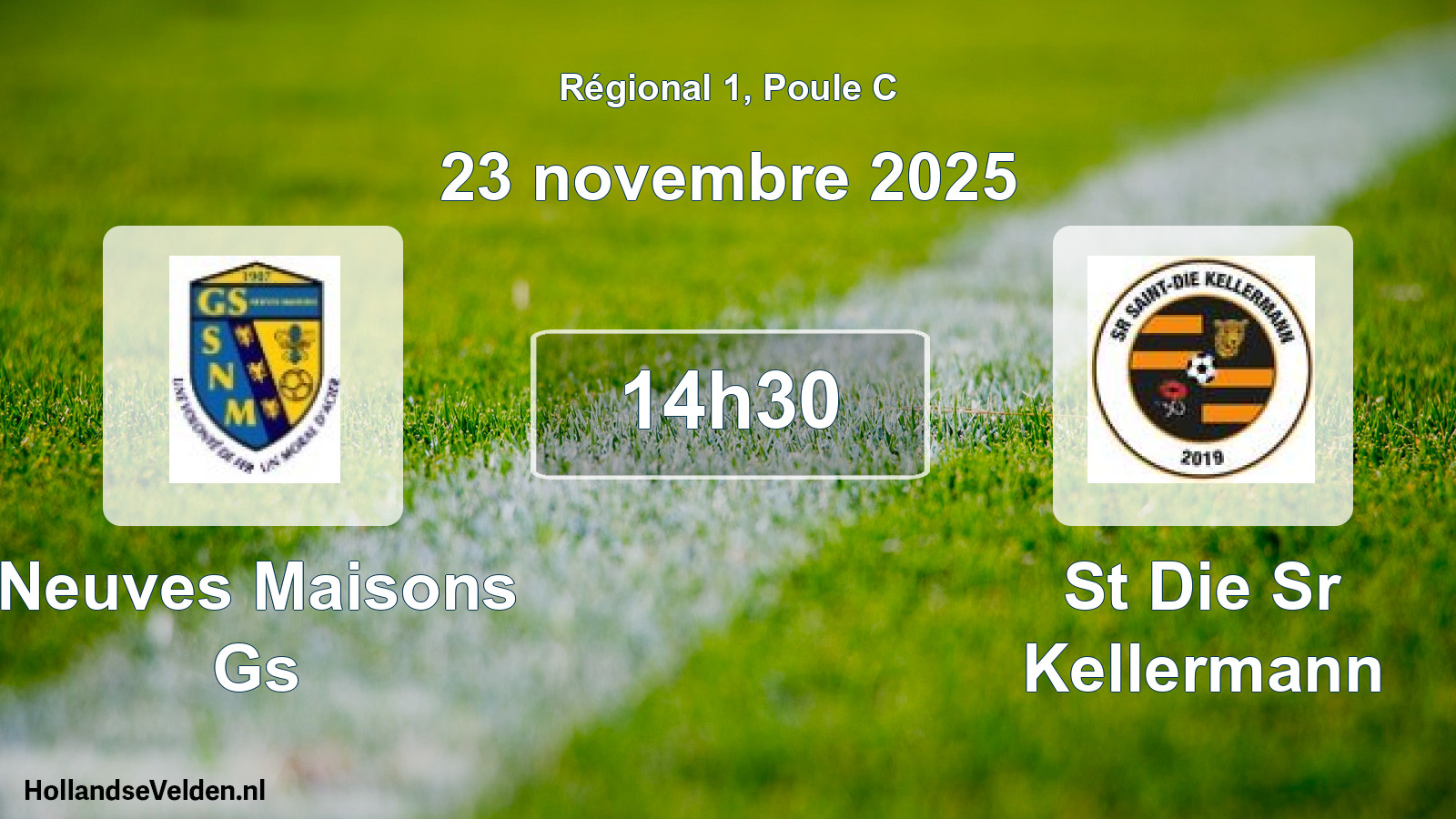 Geplande wedstrijd: Neuves Maisons Gs - St Die Sr Kellermann (23 novembre 2025)