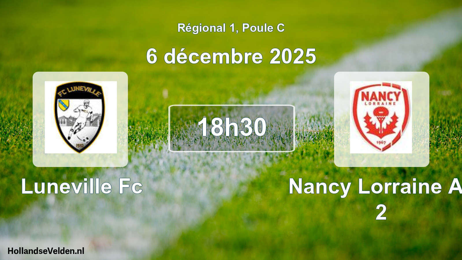 Geplande wedstrijd: Luneville Fc - Nancy Lorraine As 2 (6 december 2025)