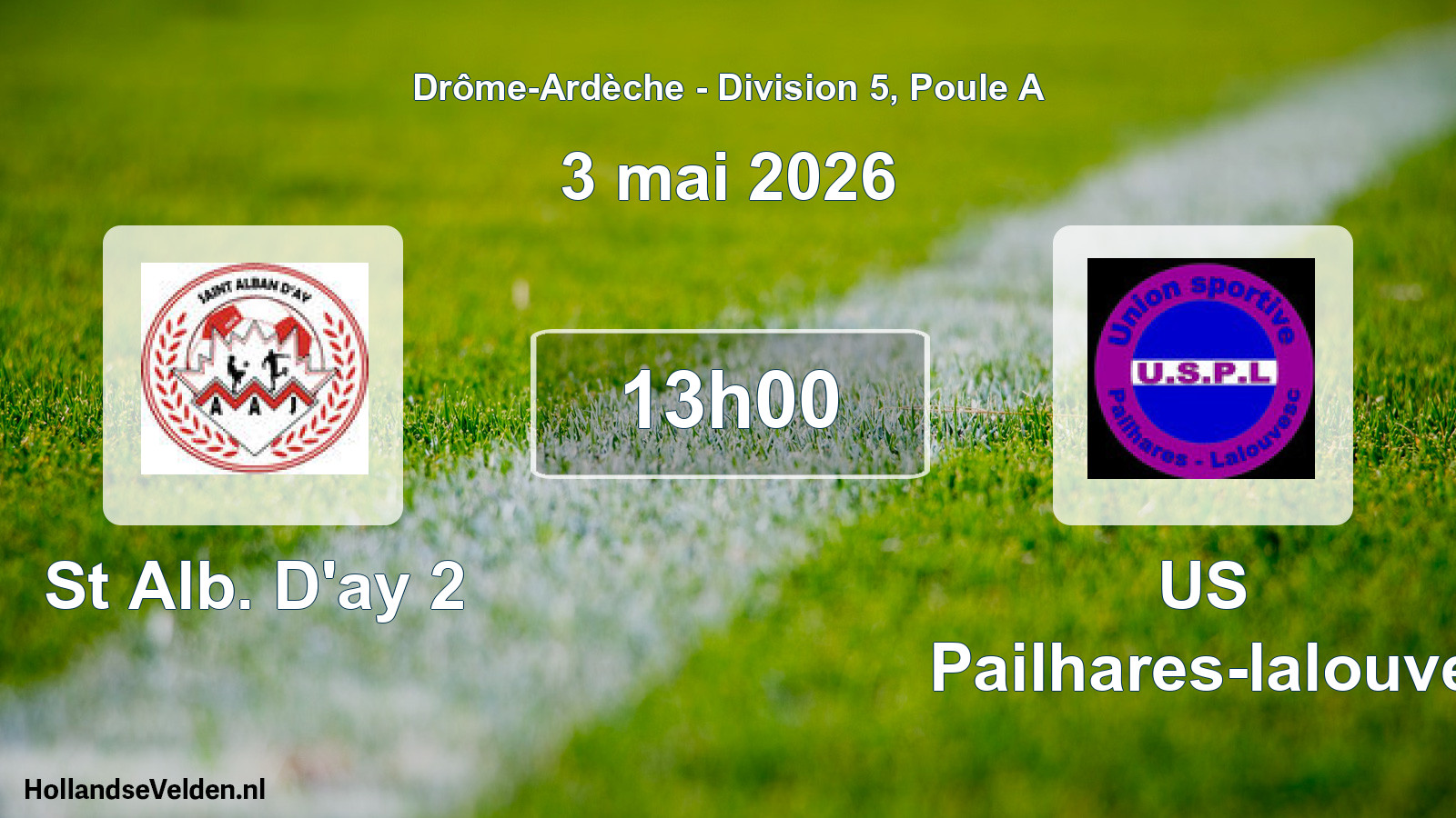 Geplande wedstrijd: St Alb. D'ay 2 - US Pailhares-lalouve (3 mei 2026)