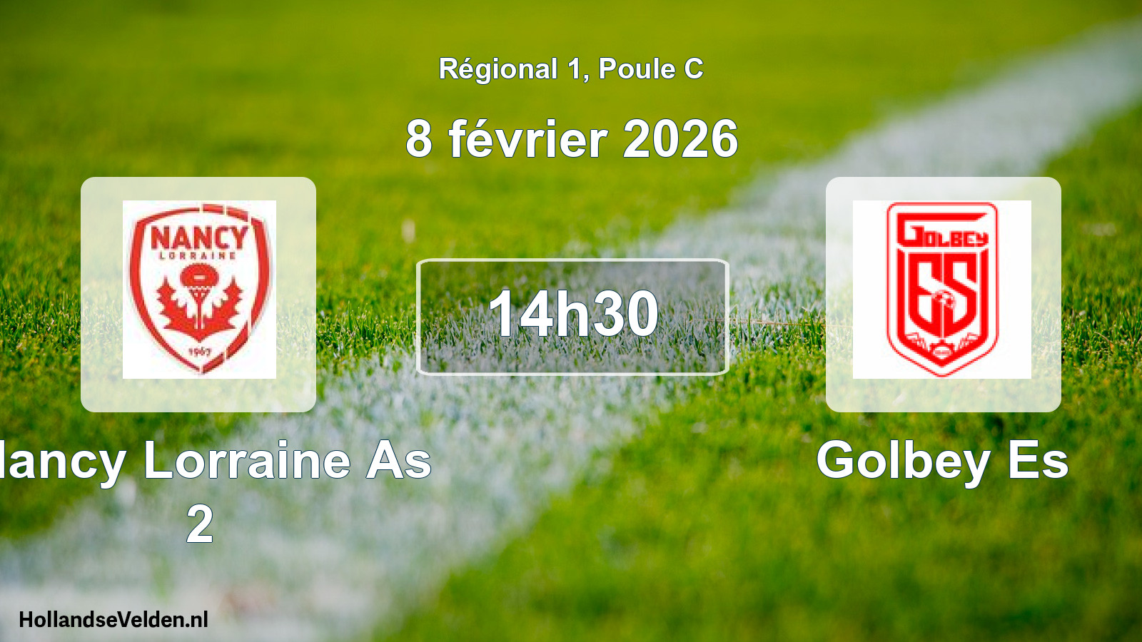 Geplande wedstrijd: Nancy Lorraine As 2 - Golbey Es (8 februari 2026)