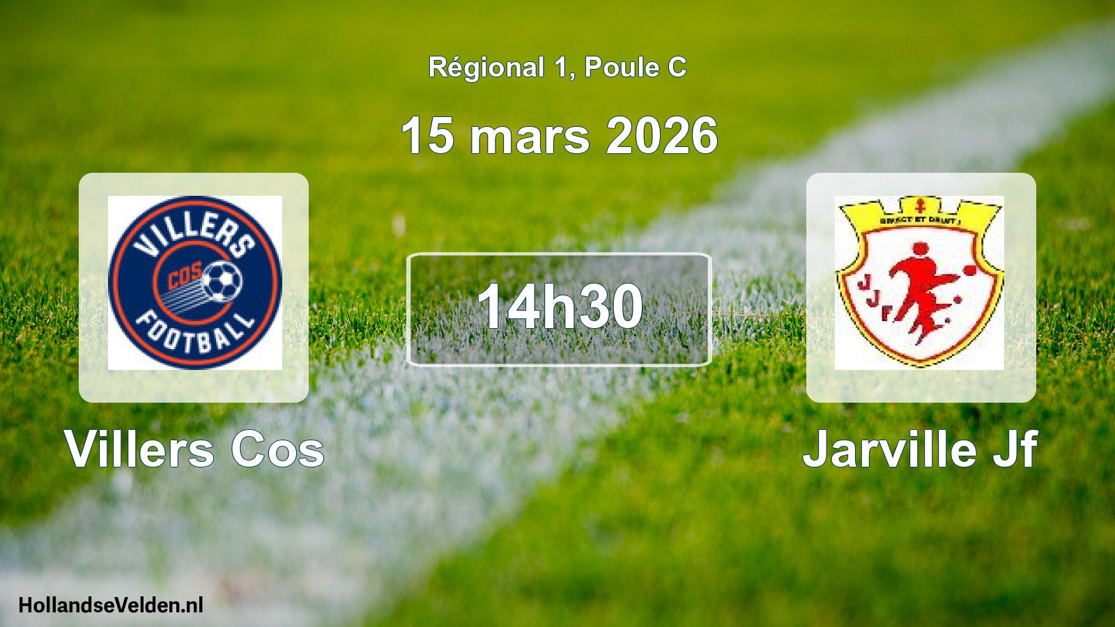 Geplande wedstrijd: Villers Cos - Jarville Jf (15 maart 2026)
