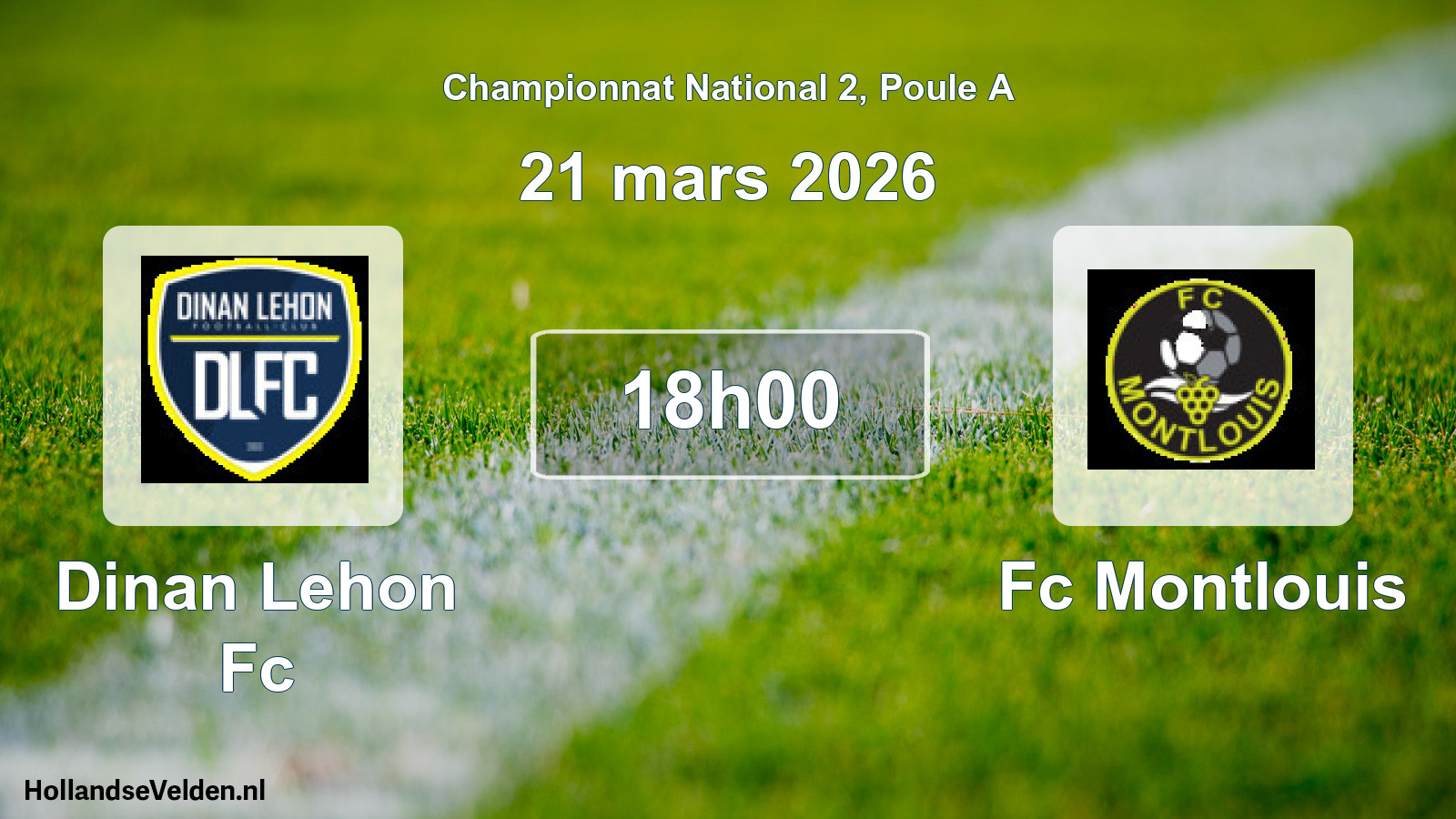 Scheduled Match: Dinan Lehon Fc - Fc Montlouis (21 March 2026)