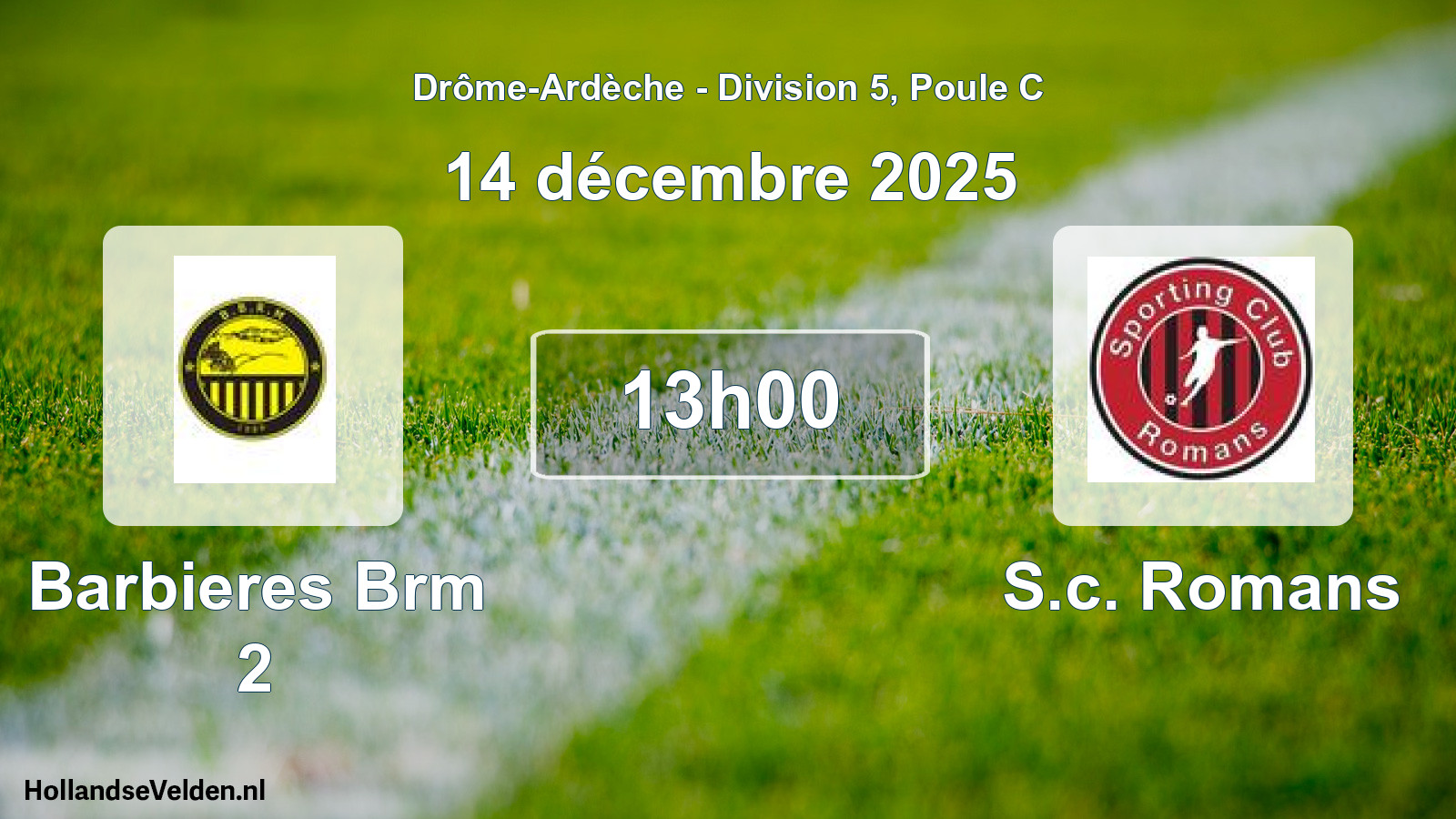 Scheduled Match: Barbieres Brm 2 - S.c. Romans (14 December 2025)