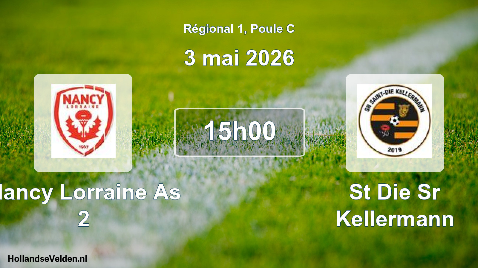 Scheduled Match: Nancy Lorraine As 2 - St Die Sr Kellermann (3 May 2026)