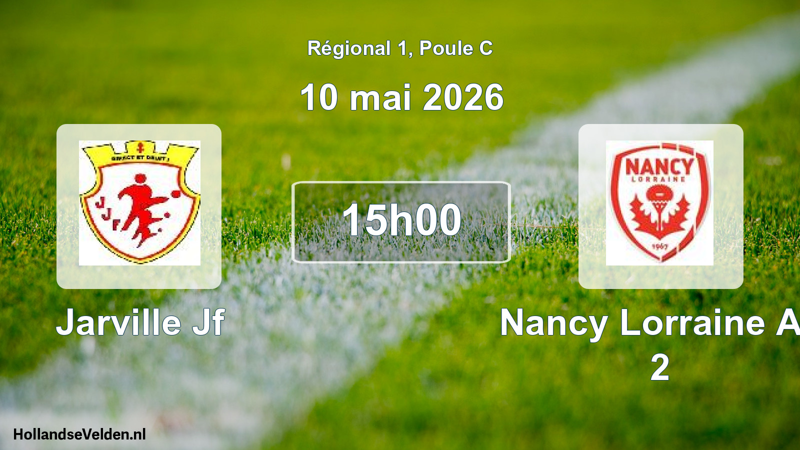 Geplande wedstrijd: Jarville Jf - Nancy Lorraine As 2 (10 mai 2026)