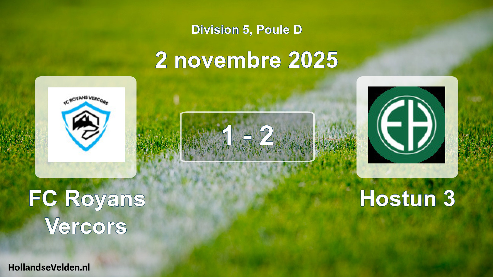 Total number of matches played: FC Royans Vercors - Hostun 3 1 - 2 (2 November 2025)