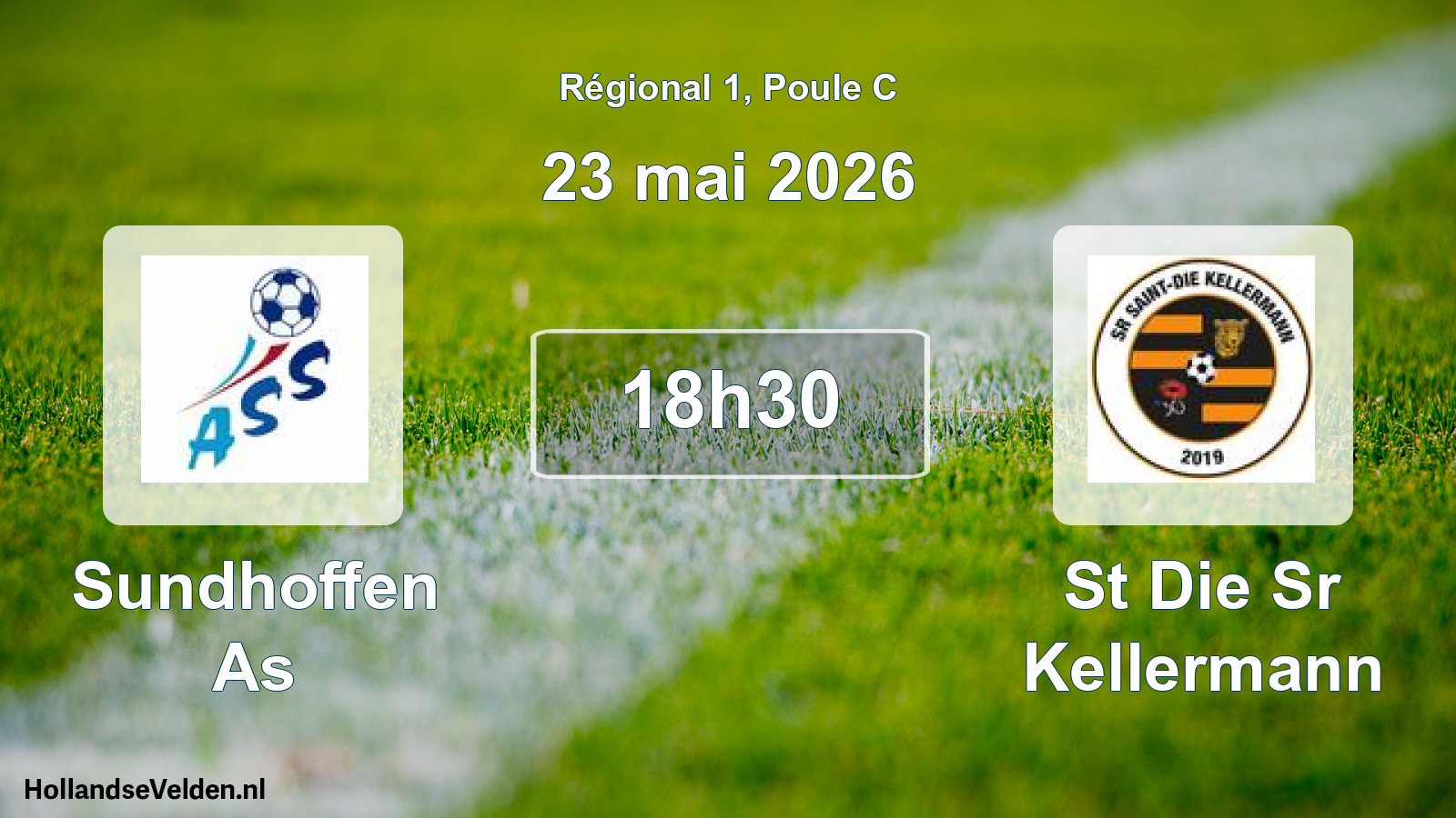 Geplande wedstrijd: Sundhoffen As - St Die Sr Kellermann (23 mei 2026)
