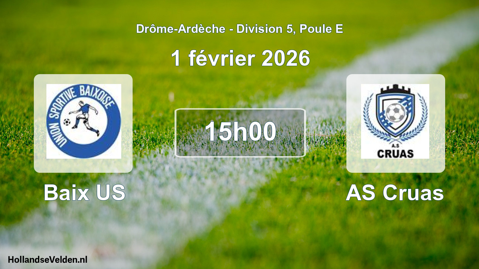 Geplande wedstrijd: Baix US - AS Cruas (1 februari 2026)