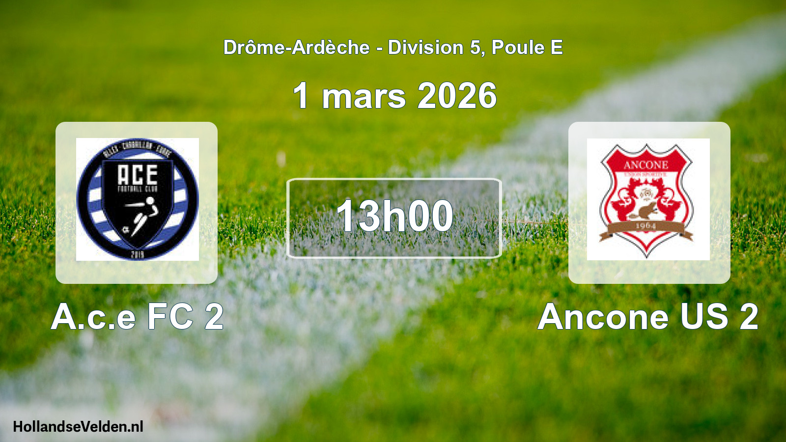 Geplande wedstrijd: A.c.e FC 2 - Ancone US 2 (1 maart 2026)