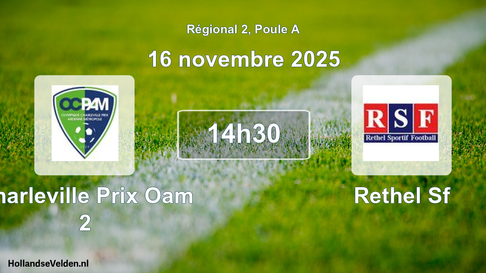 Scheduled Match: Charleville Prix Oam 2 - Rethel Sf (16 November 2025)