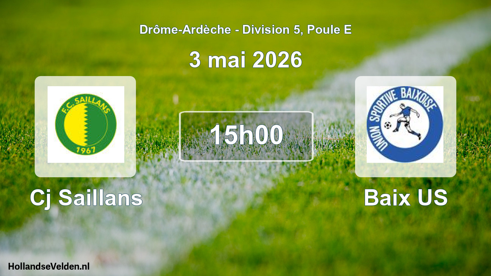 Geplande wedstrijd: Cj Saillans - Baix US (3 mei 2026)