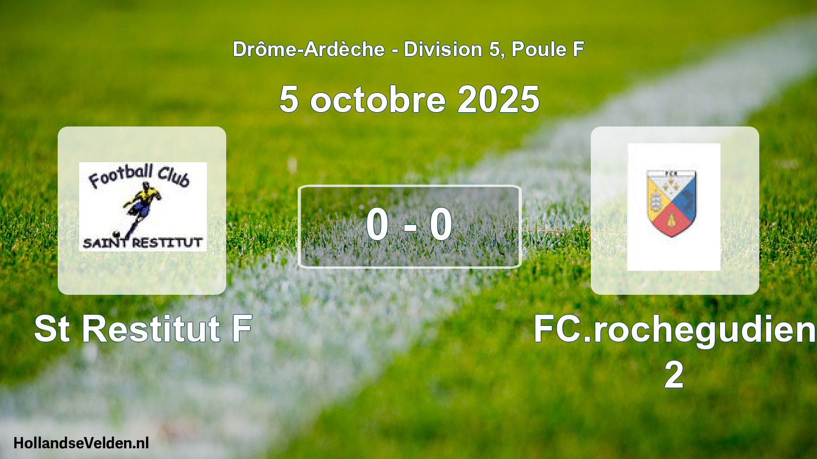 Match joué: St Restitut F - FC.rochegudien 2 0 - 0 (5 octobre 2025)