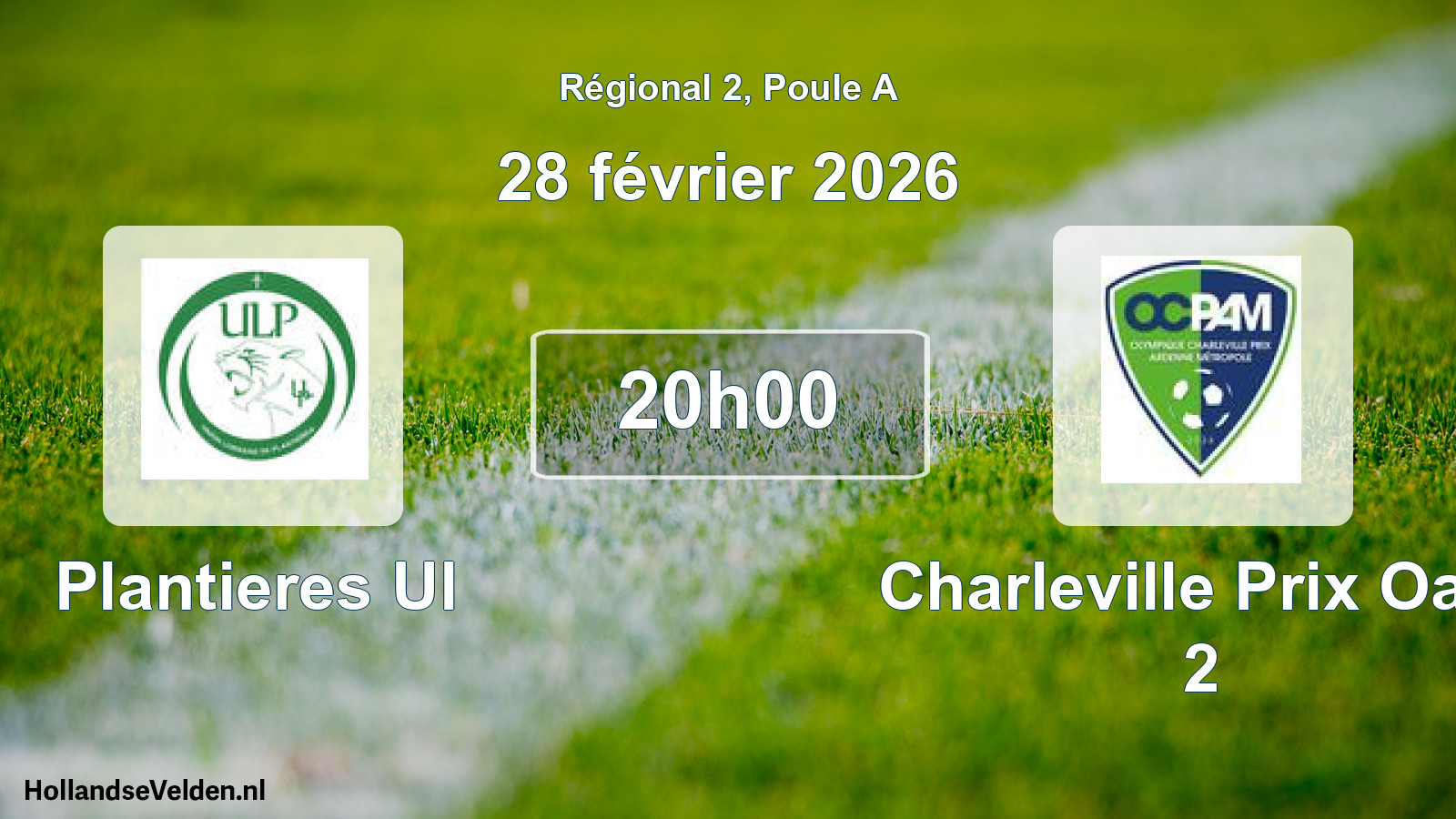 Scheduled Match: Plantieres Ul - Charleville Prix Oam 2 (28 February 2026)