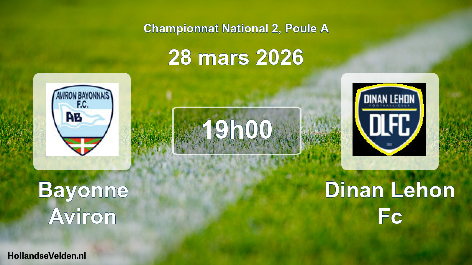 Scheduled Match: Bayonne Aviron - Dinan Lehon Fc (28 March 2026)