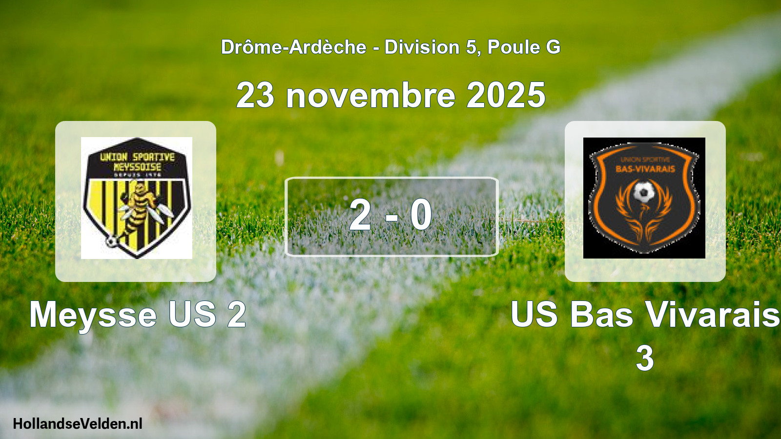 Gespeelde wedstrijd: Meysse US 2 - US Bas Vivarais 3 2 - 0 (23 november 2025)