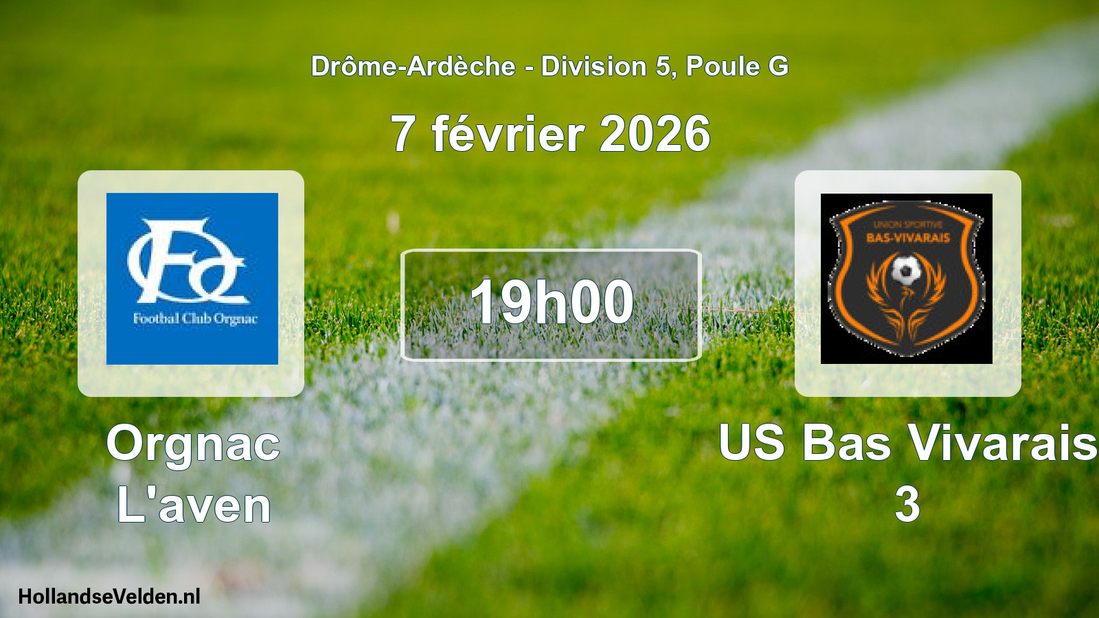 Geplande wedstrijd: Orgnac L'aven - US Bas Vivarais 3 (7 februari 2026)