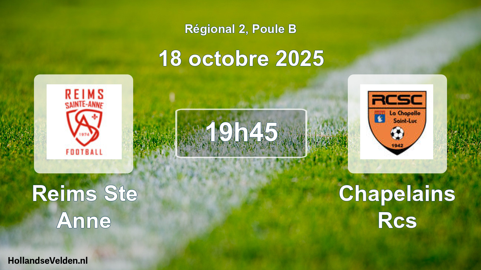 Geplande wedstrijd: Reims Ste Anne - Chapelains Rcs (18 octobre 2025)