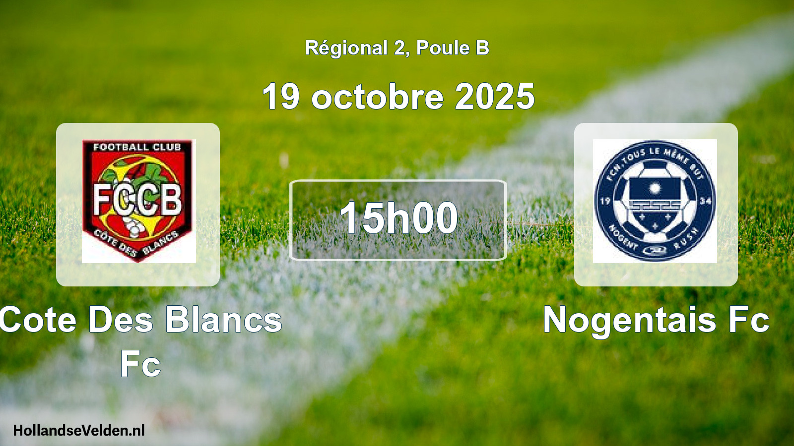 Scheduled Match: Cote Des Blancs Fc - Nogentais Fc (19 October 2025)