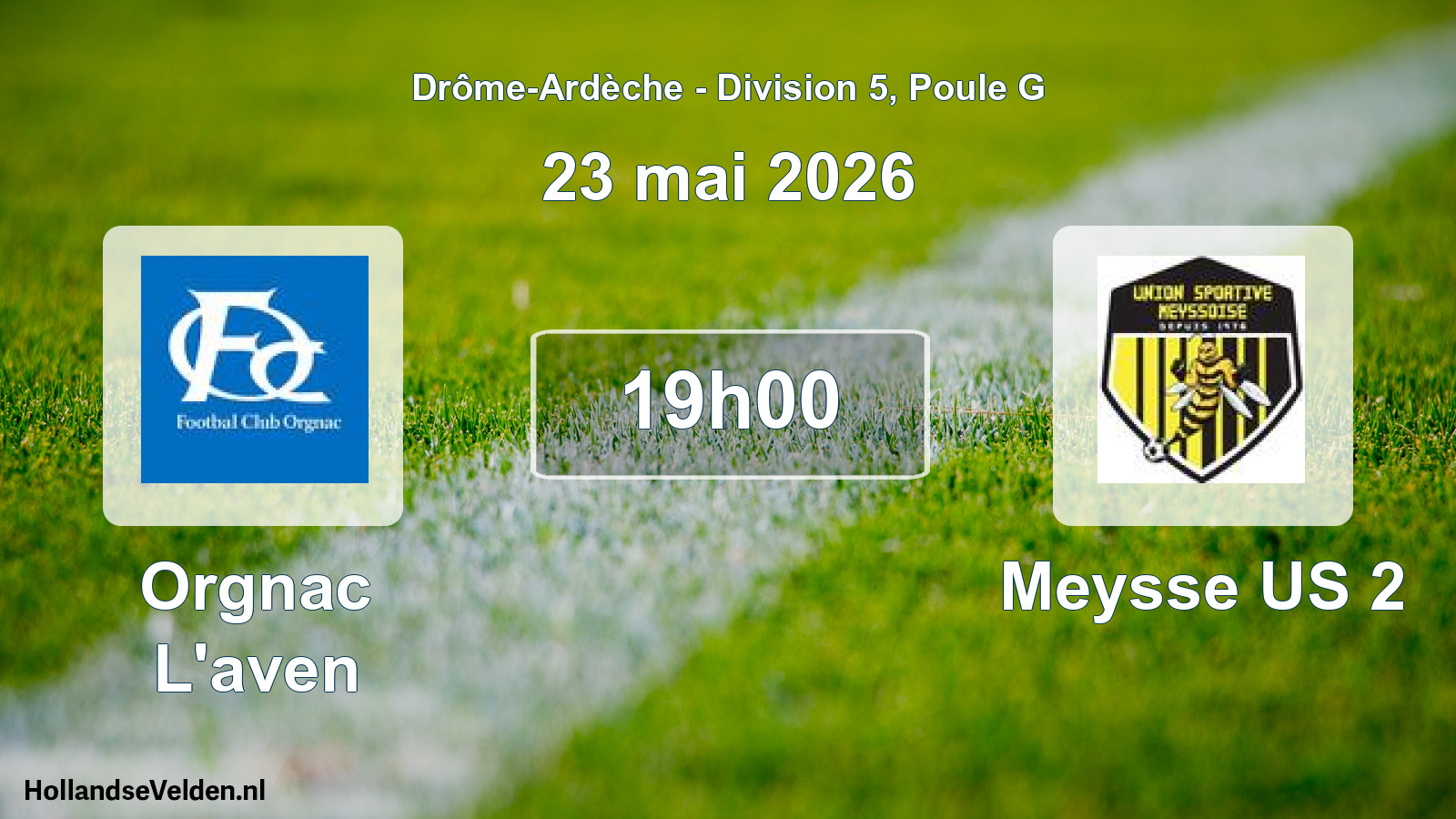 Geplande wedstrijd: Orgnac L'aven - Meysse US 2 (23 mei 2026)