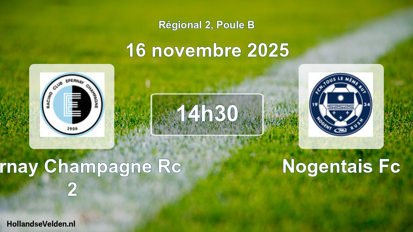 Scheduled Match: Epernay Champagne Rc 2 - Nogentais Fc (16 November 2025)