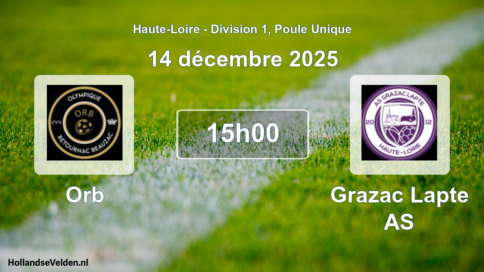 Geplande wedstrijd: Orb - Grazac Lapte AS (14 december 2025)