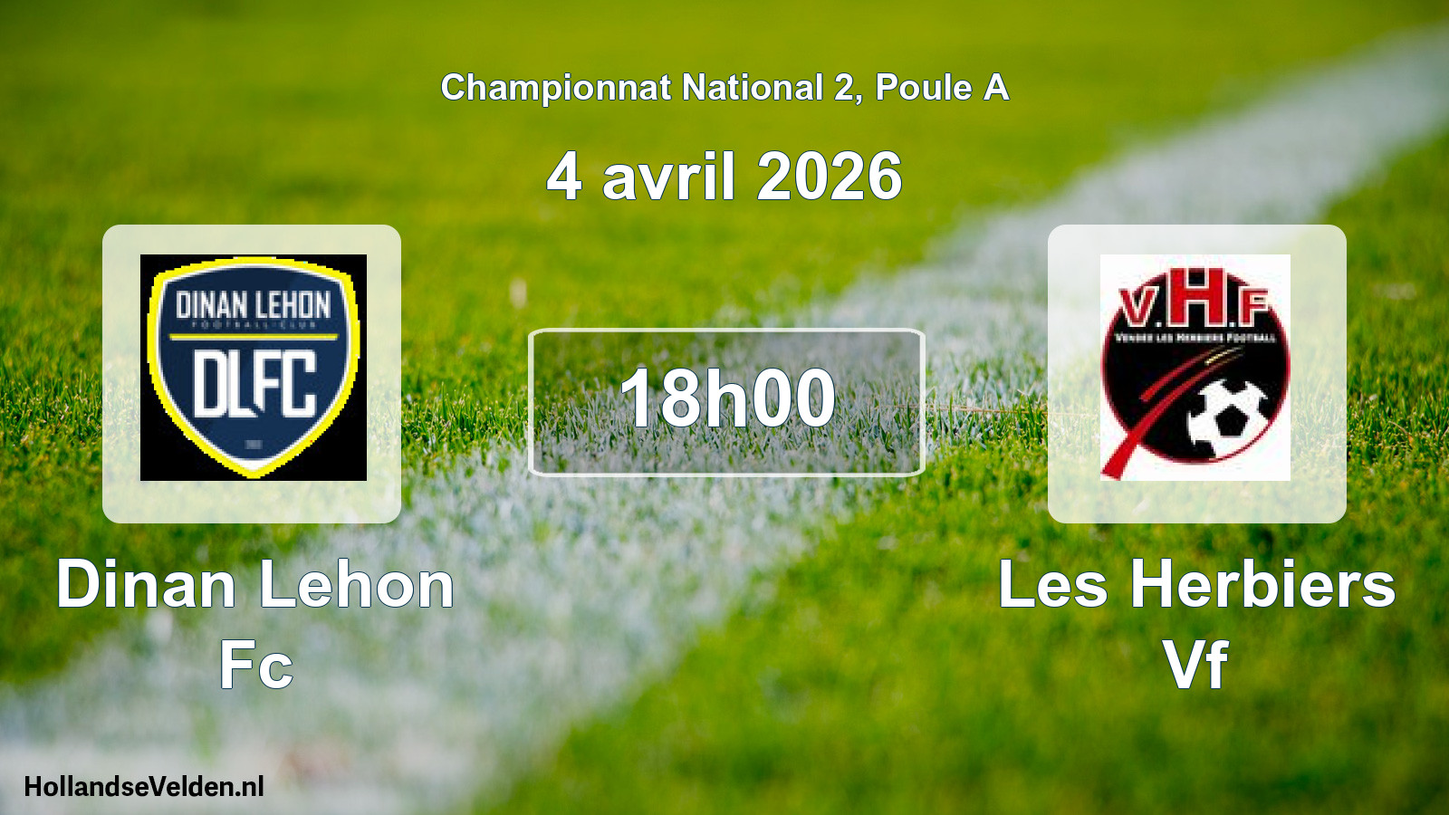 Scheduled Match: Dinan Lehon Fc - Les Herbiers Vf (4 April 2026)