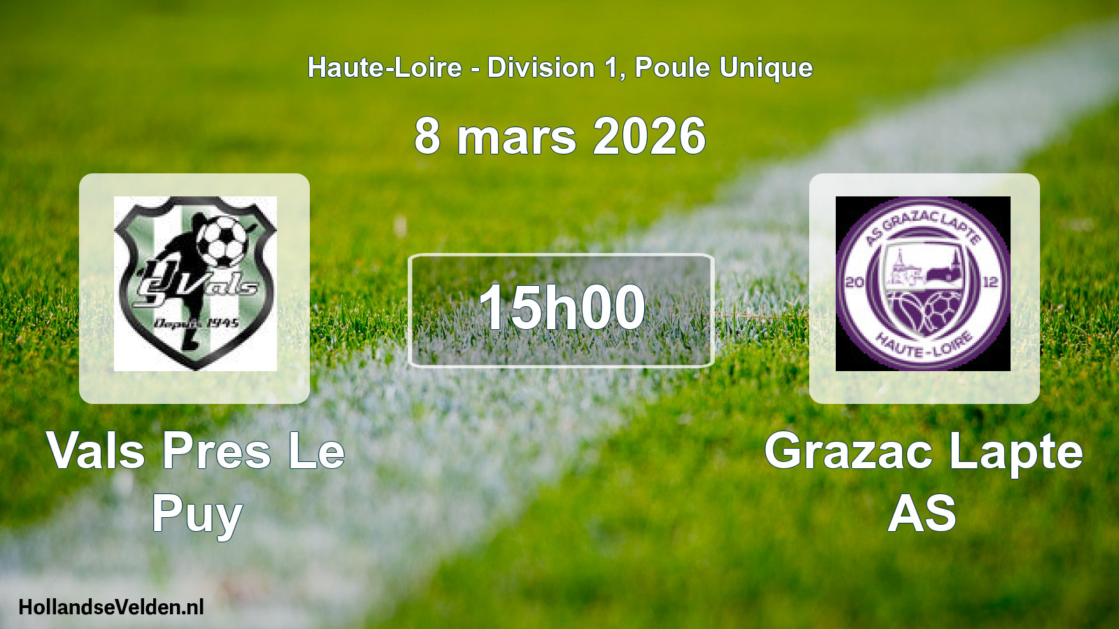 Geplande wedstrijd: Vals Pres Le Puy - Grazac Lapte AS (8 maart 2026)