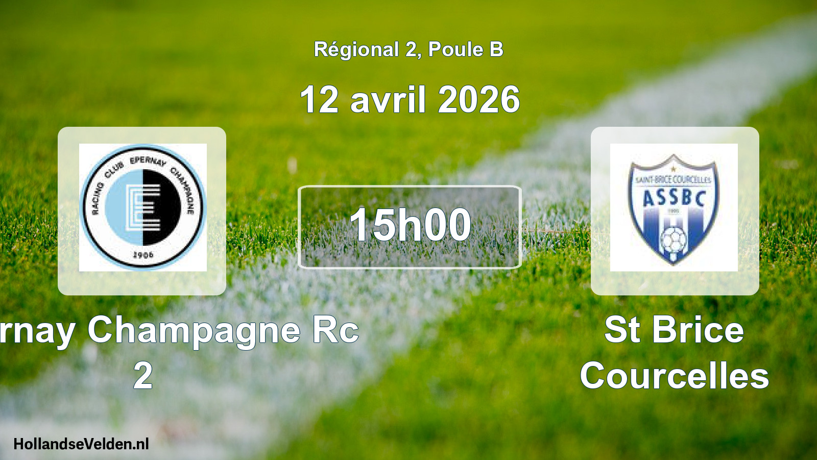Geplande wedstrijd: Epernay Champagne Rc 2 - St Brice Courcelles (12 april 2026)