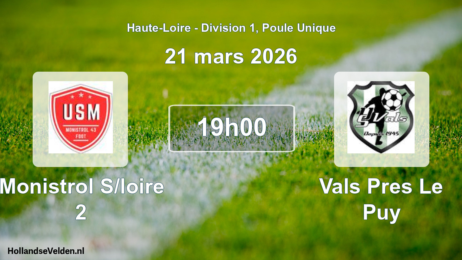 Geplande wedstrijd: Monistrol S/loire 2 - Vals Pres Le Puy (21 maart 2026)