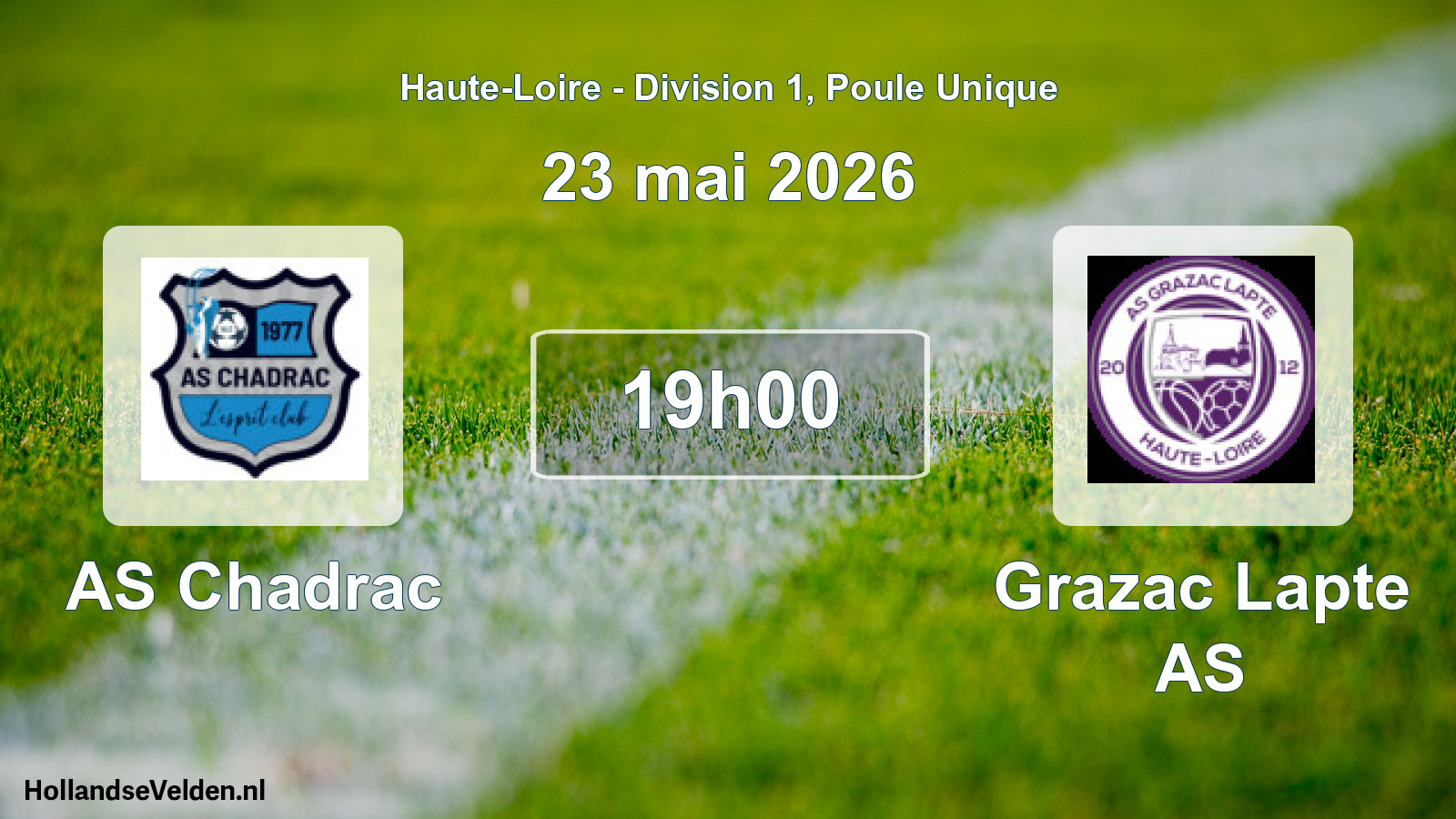 Scheduled Match: AS Chadrac - Grazac Lapte AS (23 May 2026)